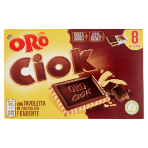 Oro Ciok biscotto con Tavoletta di Cioccolato fondente - 8 x 25 g
