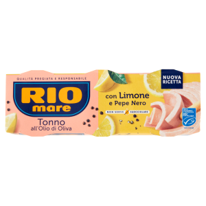 Rio mare Tonno all'Olio di Oliva con Limone e Pepe Nero 3 x 65 g