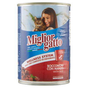 Migliorgatto Bocconcini con Manzo 405 g