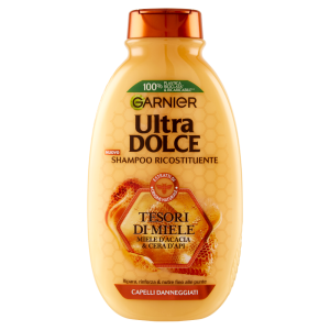 Garnier Ultra Dolce Shampoo Tesori di Miele, con Pappa Reale e Miele per capelli fragili, 250 ml