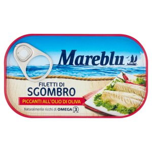 Mareblu Filetti di Sgombro Piccanti all'Olio di Oliva 90 g