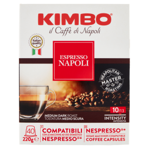 Kimbo Spaccanapoli Capsule Compatibili con Macchine Nespresso* Original 40 x 5,5 g