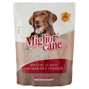 Migliorcane I Preferiti Bocconi in Salsa con Manzo e Verdure 300 g