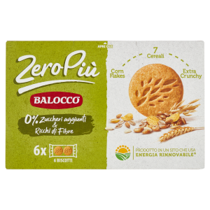 Balocco ZeroPi&ugrave; 7 Cereali & Corn Flakes 6 x 38,3 g