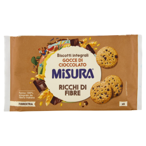 Misura Fibrextra Biscotti integrali Gocce di Cioccolato 280 g