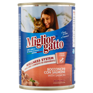 Migliorgatto Bocconcini con Salmone 405 g