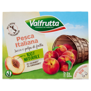 Valfrutta Pesca Italiana Succo e polpa di frutta 3 x 200 ml