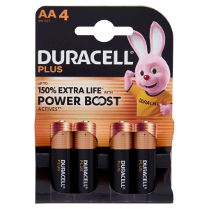 Duracell Plus AA 4  Stilo / Mignon Alcalina 1.5V MN1500 4 pz