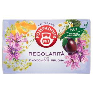 Pompadour Le Tisane Regolarit&agrave; con Finocchio e Prugna 18 x 2,2 g