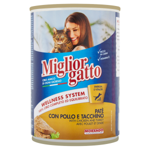 Migliorgatto Pat&egrave; con Pollo e Tacchino 400 g