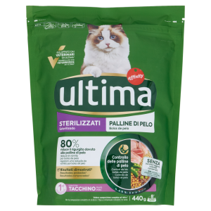 ultima Cat Sterilizzati Palline di Pelo con Tacchino 440 g